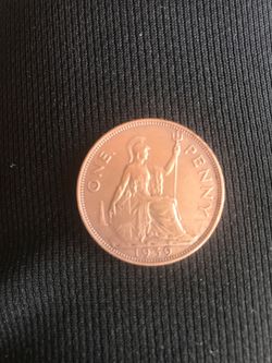 1939 one penny coin