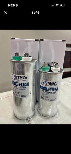 New dual run  AC capacitor  45/5 uf 35/5 uf 370/440 V Round shape