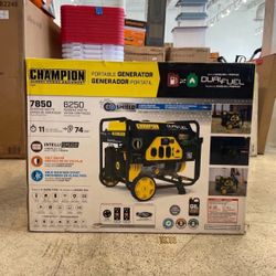 6250-Watt Recoil Start Gas and Propane Powered Dual-Fuel Portable Generator with CO Shield Technology…..100592