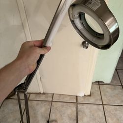 Clamp Light Very Bright, Lightly Used Boom Arm And Magnifying Glass
