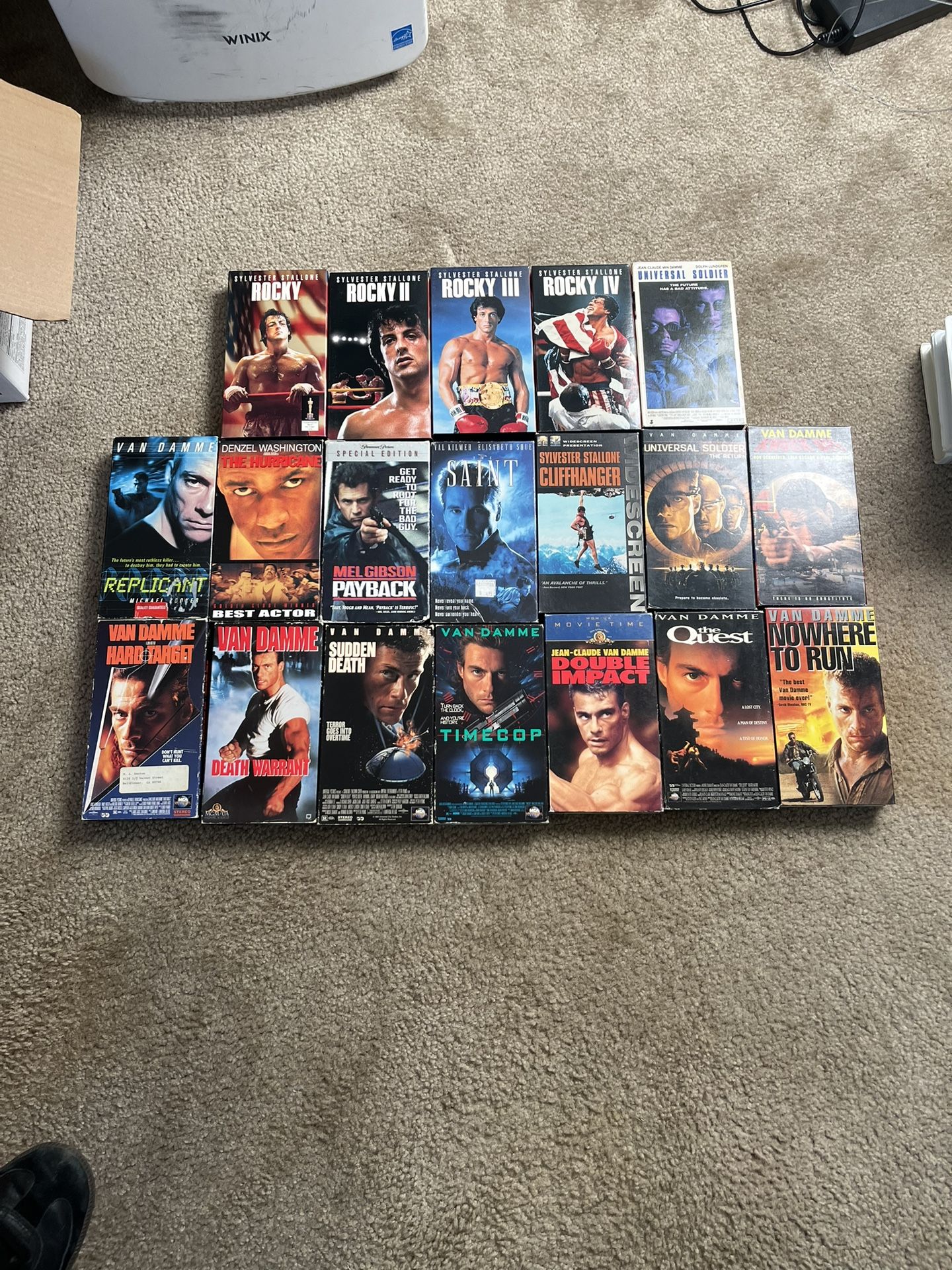 80s Action Movie VHS LOT!!! Van Dame/Rocky!!!