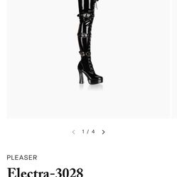 Electra-3028 Pleaser Thigh-High Boots Size 9