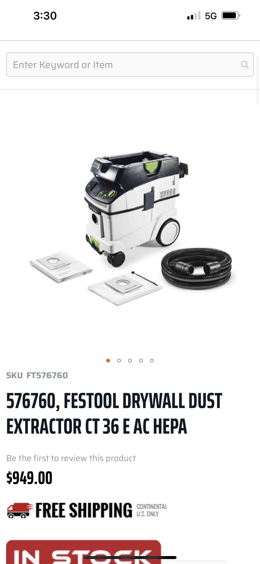 Festool Drywall Dust