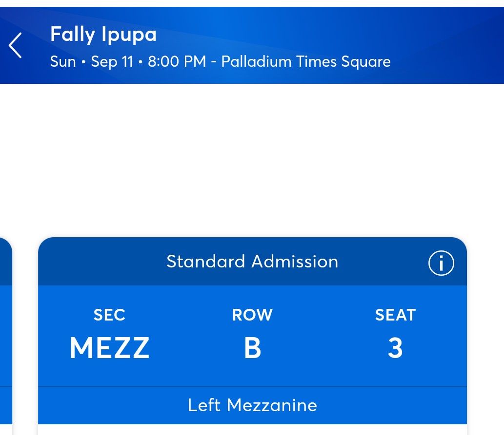 Fally Ipupa Concert Ticket @Palladium Times Square