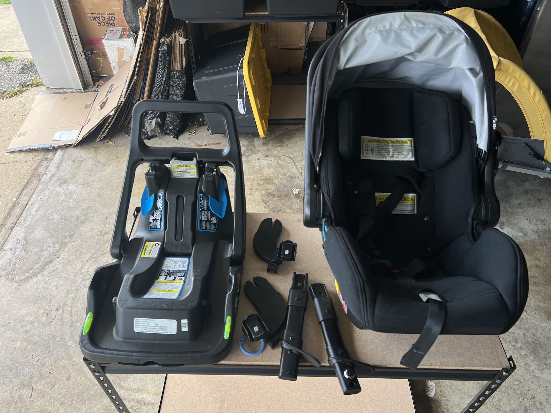 Baby Jogger Car Seat With Two Bases And Accessories