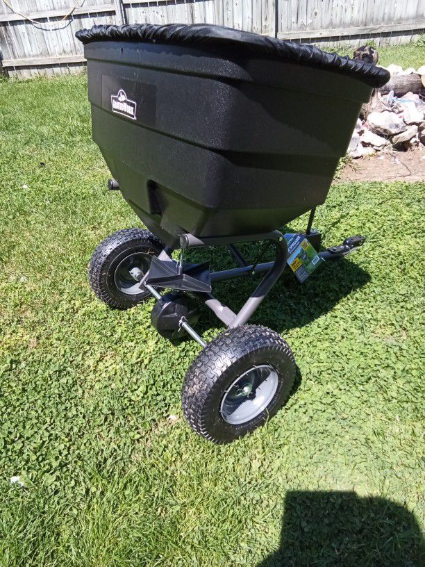GroundWork 200 lb. Capacity Tow-Behind Broadcast Spreader

