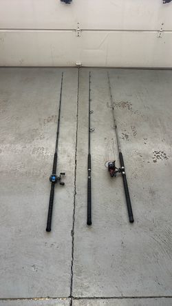 Shimano fishing rod bundle - 3 8f rods plus KastKing 6000 reel +