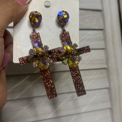 Women Cross Earrings 