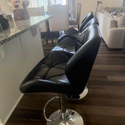 Black Bar Stools - Three