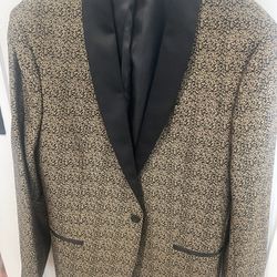 Mean Suit Jacket Gold With Black Trim