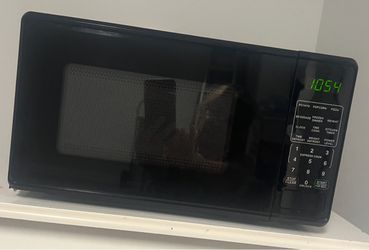 Small used black microwave