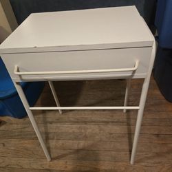 White Storage Stand With Drawer