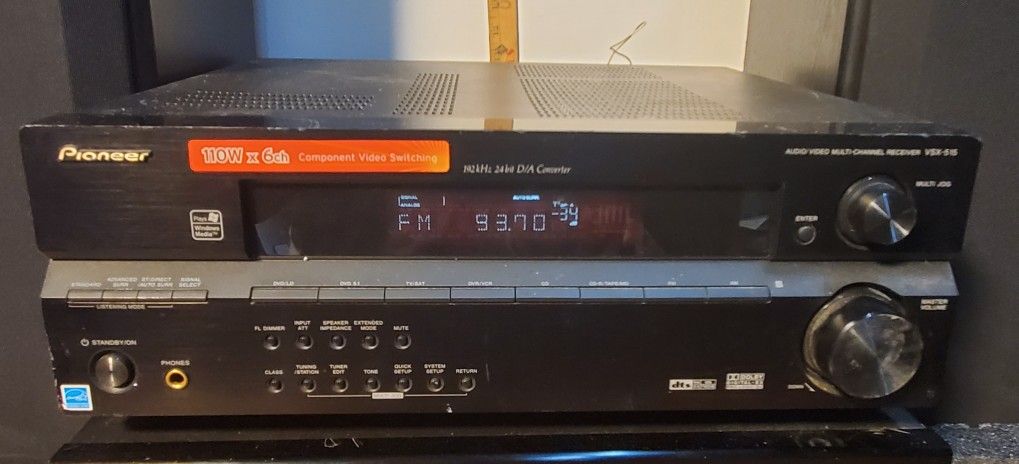 Pioneer VSX-515-K 110 Watt/6.1 Channel Receiver Amplifier, Watch Video Demo
