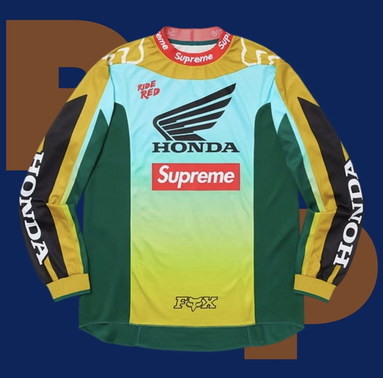 Supreme Honda Fox Racing Moto Jersey Top (Large)