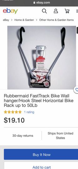 Rubbermaid FastTrack Vertical Bike Hook, Steel
