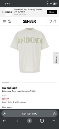 Balnciaga tape print logo t shirt
