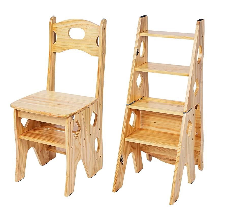 3 in 1 Wooden Foot Stool Chair