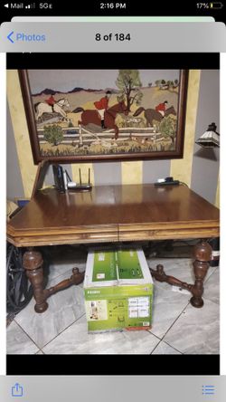 Vintage solid wood dining table