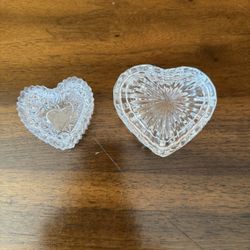 Heart Shaped Glass Trinket Box