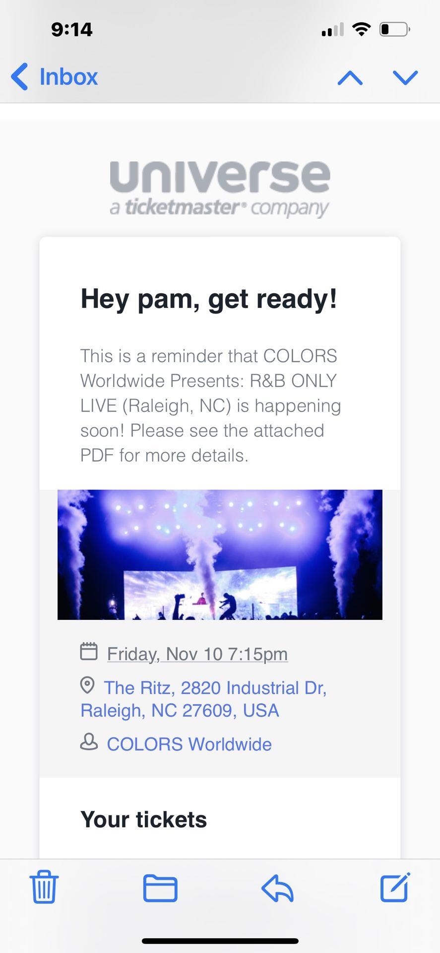 Tickets For R&B live