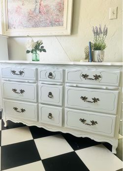 French provincial white dresser