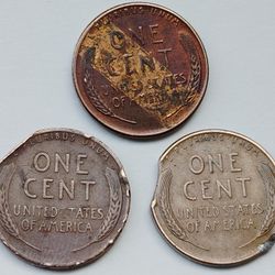 3 Wheat Pennies Lincoln 1 Cent Copper Coins 