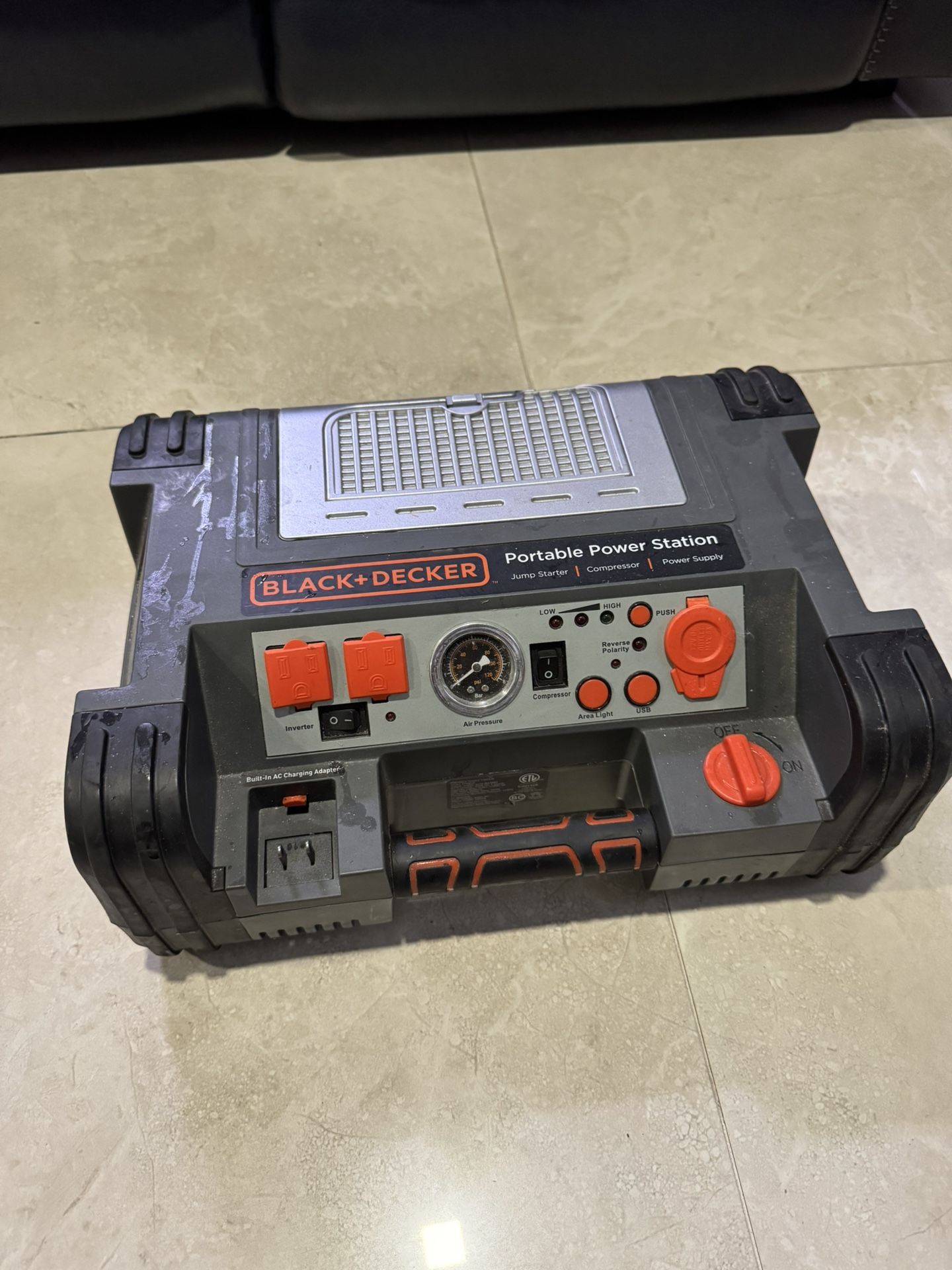 BLACK+ DECKER Portable Power Station Jump Starter Compressor Power