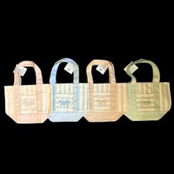 TRADER JOE’S MINI STRIPED TOTE BAG SET OF 4