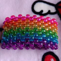 Rainbow Kandi Handmade Bracelet 
