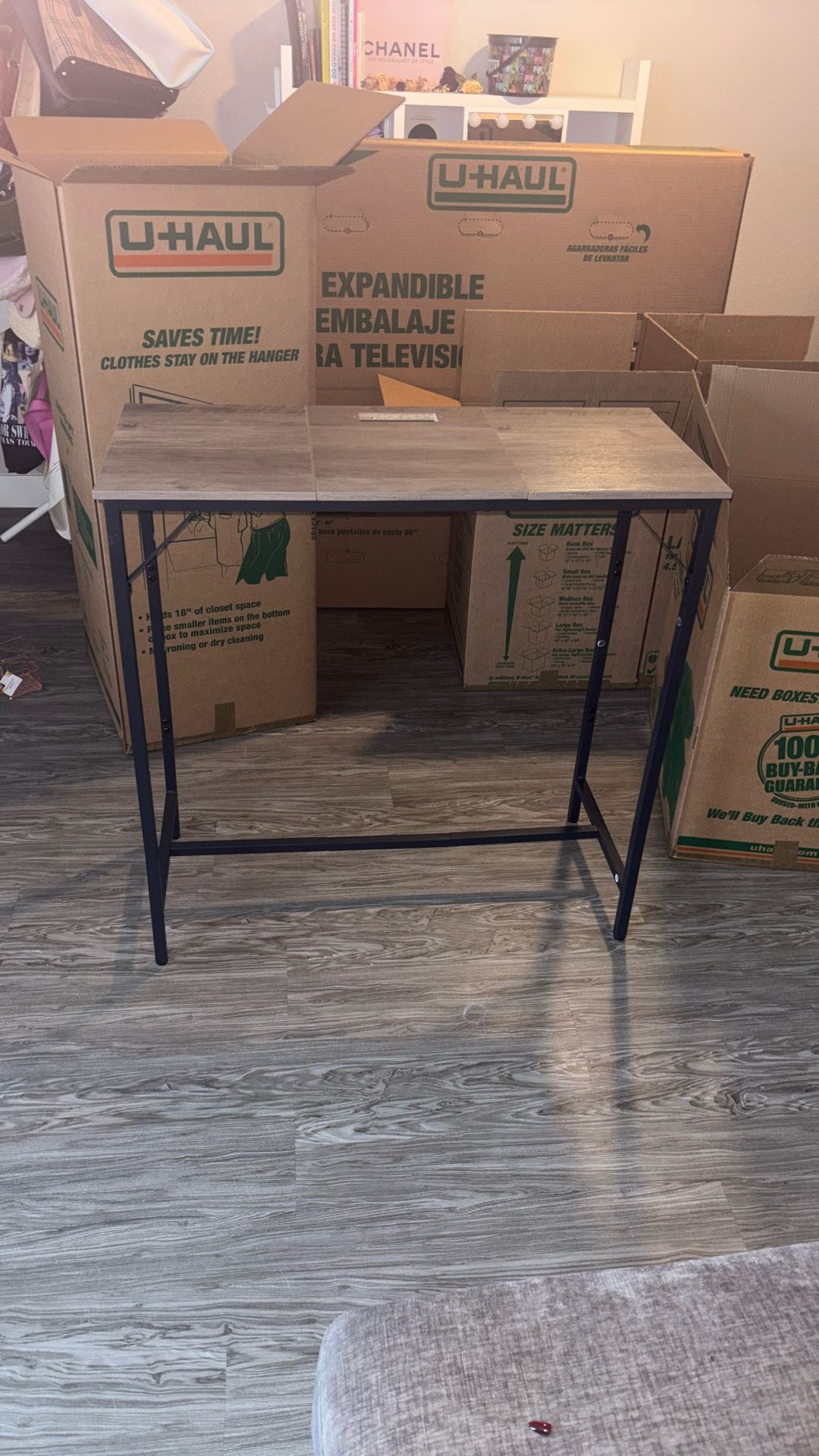 Metal And Wood Entry Table/Breakfast Bar