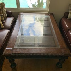 wooden coffee table