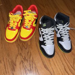 Marvel Bapes And High top Nike Dunks