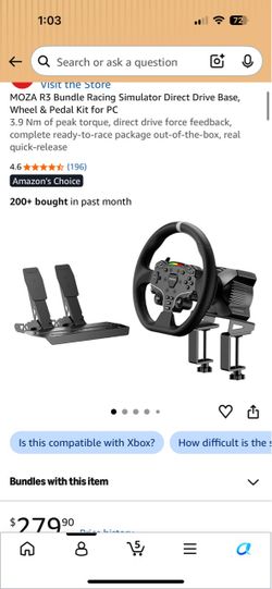 MOZA R3 Bundle Racing Simulator Wheel