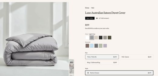 New in Package Premium TWIN Ritz Carlton COTTON Duvet Cover 70% off: - great for college student