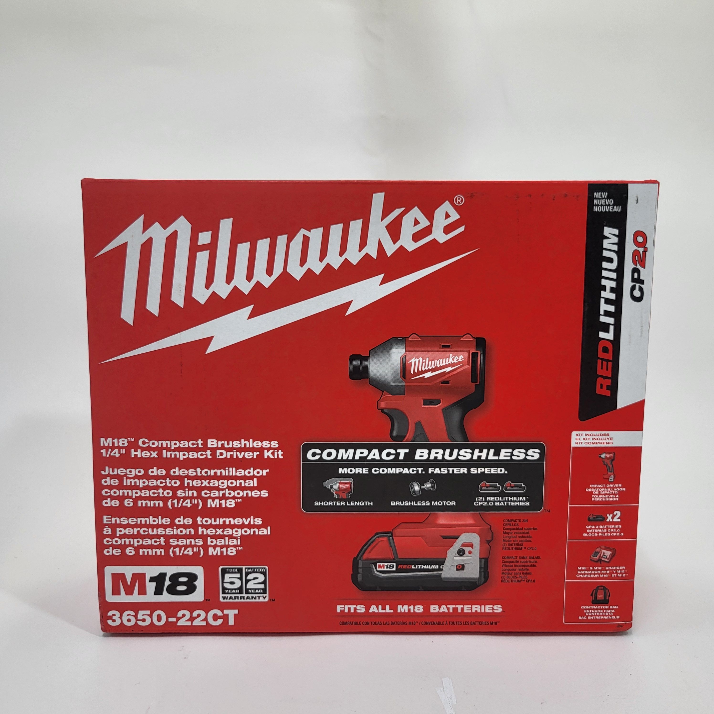 Milwaukee 3650-22ct M18 18V M18 IMPACT DRIVER