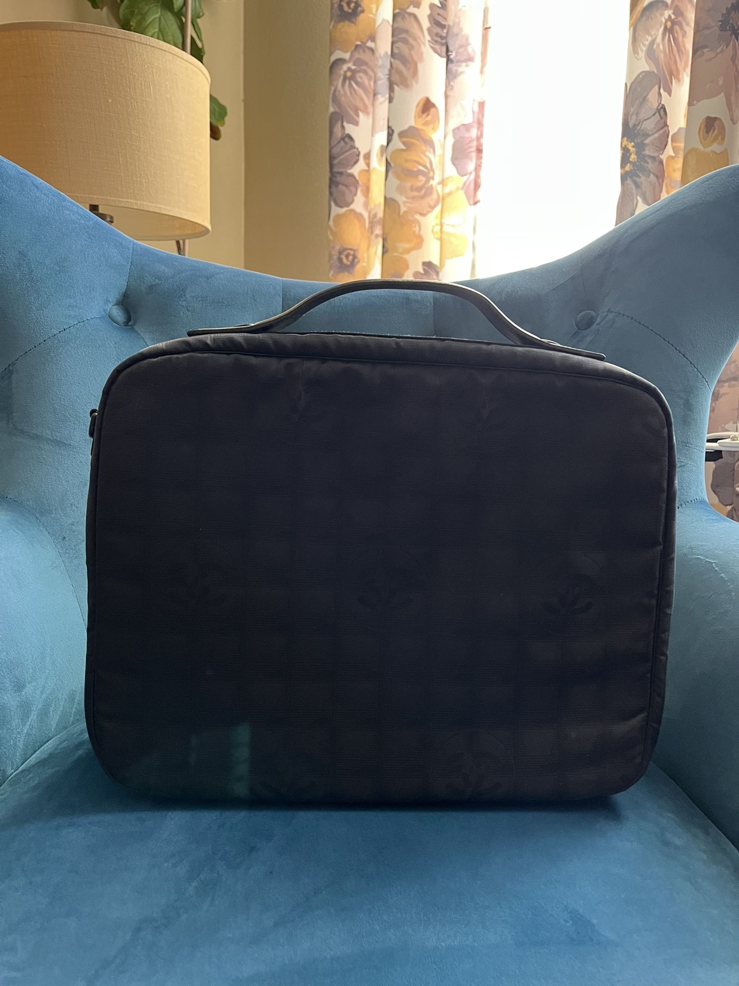 Authentic Vintage Chanel Travel Line Laptop Document Bag Briefcase