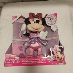 Disney Junior Butterfly Minnie Plush Talks Sings