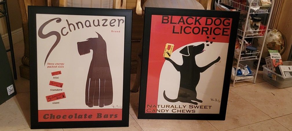 2 BIG /Ken Baily Art Work Black Dog Licorice
