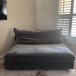 Living Spaces - Supreme Lounger Storm Gray