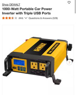 1000-Watt Portable Car Power Inverter with Triple USB Ports