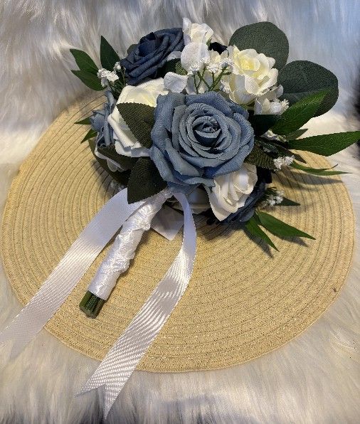 Bride Wedding Bouquet Or Quinccenita Bouquet, Silk Florals, FREE GIFT