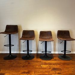 Barstools (4 chairs) Adjustable height