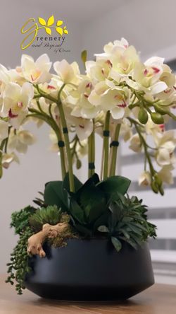 orchids artificially arrangement cymbidium orquídeas grandes original modelo centro de mesa