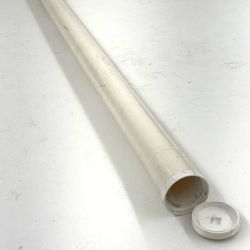 Car Top White PVC Cargo Tube w/Screw Cap End 