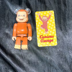 Bearbrick Series 37 ANIMAL Curious George 100% Medicom Be@rbrick Designer Toy