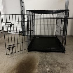 Dog Crate: Collapsible, Black Metal