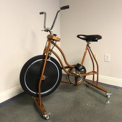 Vintage 1974 Schwinn “Exerciser” stationary bike manufactured by the original Schwinn Bicycle Company in Chicago.
