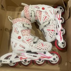 Pink Kids Tracer RollerDerby Rollerblades Size 2.5