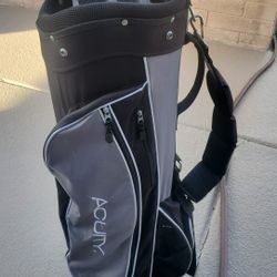 Acuity 6 Way Cart Bag Black Grey White Stripes 
