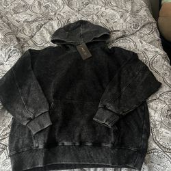 Bobeutou Black Acid Wash Hoodie (men’s Small)